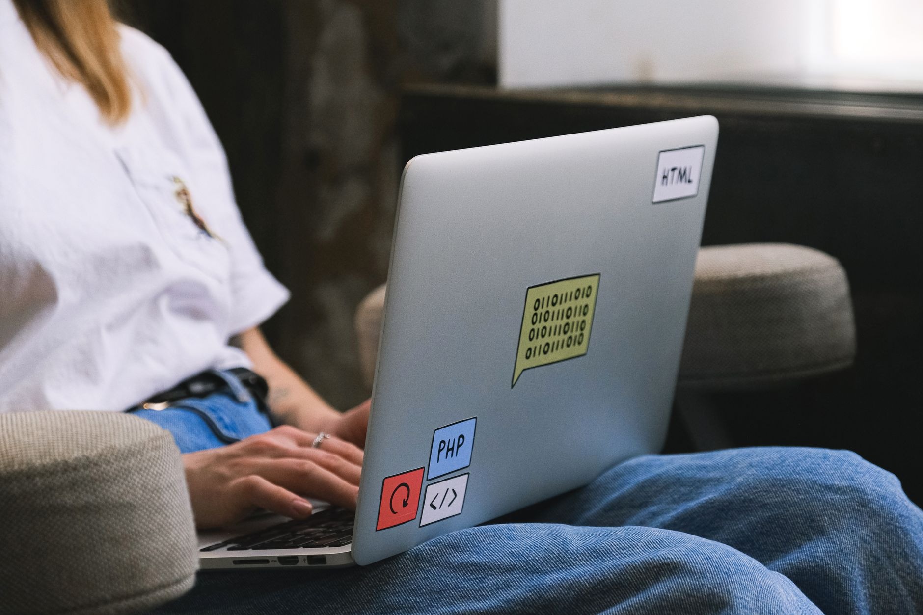 person learning coding