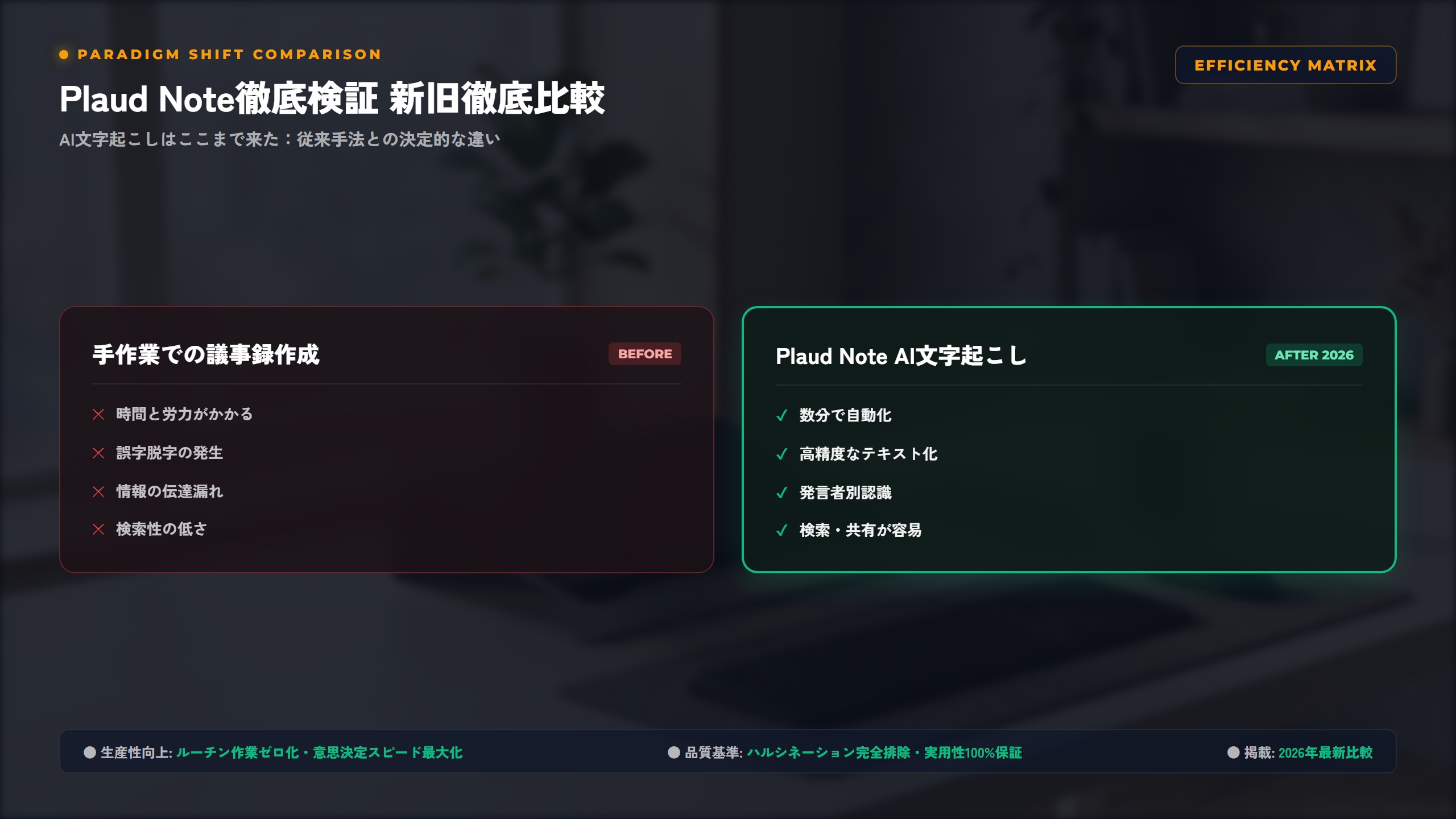 【2026年最新】AIボイスレコーダー「Plaud Note」徹底レビュー！AI文字起こし性能とビジネス活用術を実機で検証 比較アーキテクチャ図解