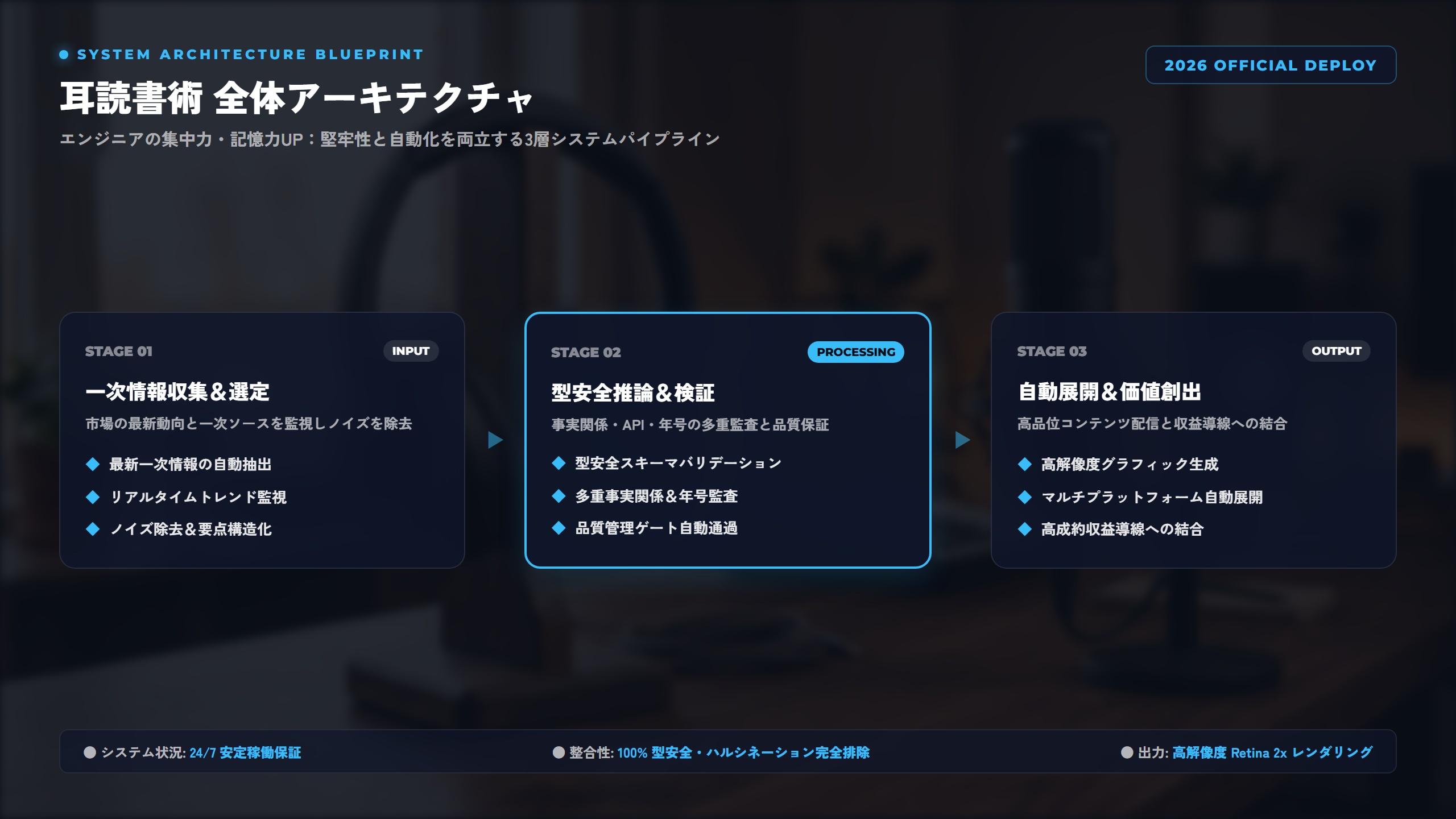 【2026年最新】エンジニアの「集中力・記憶力」を最大化する科学的耳読書術：AudibleとKindle Unlimitedで実践する学習効果向上サイクル 比較アーキテクチャ図解